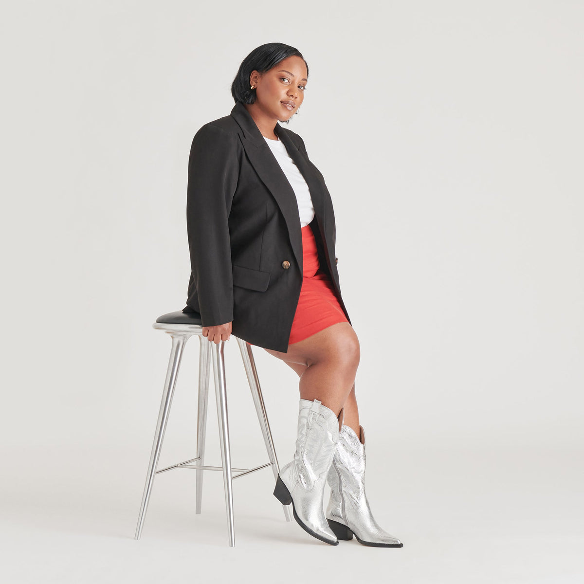 Ryland Extra Wide Calf Silver Boots - Dolce Vita