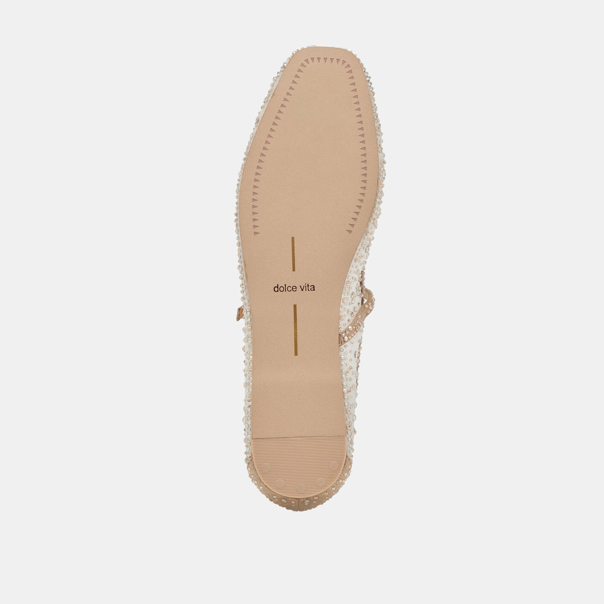 REYES CRYSTAL BALLET FLATS GOLD MESH - Dolce Vita