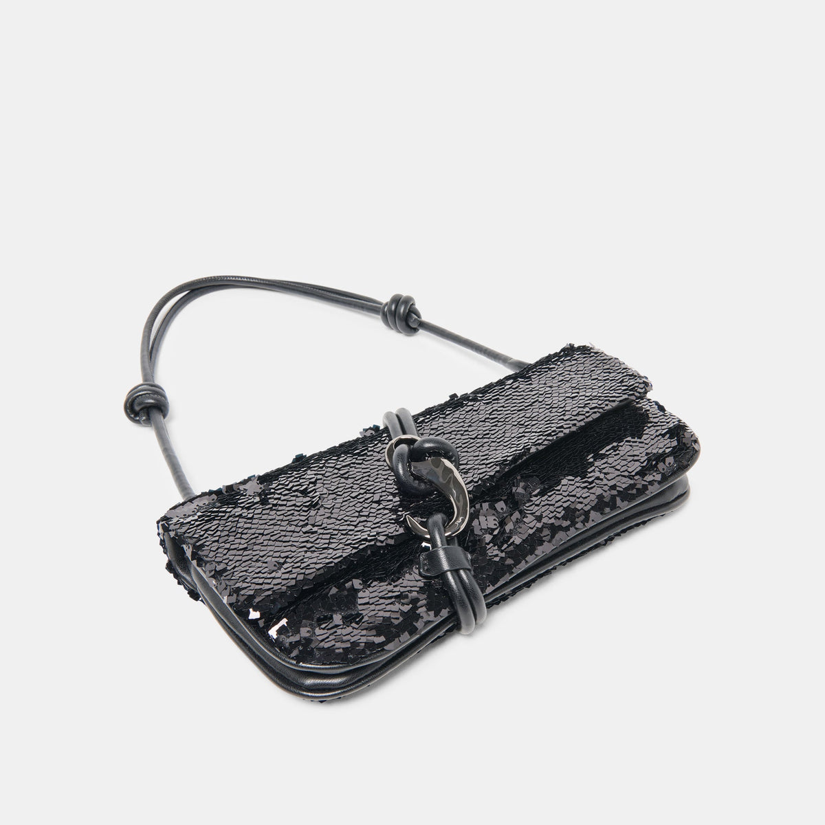 Alice Black Sequin Shoulder Bag - Dolce Vita