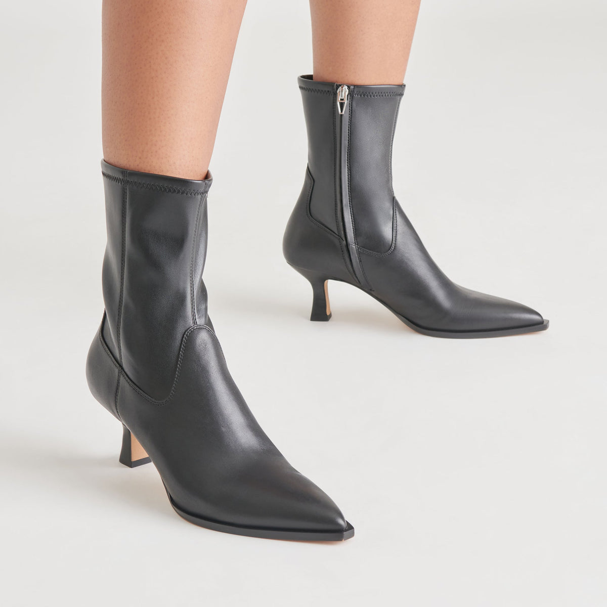 Arya Black Leather Boots - Dolce Vita