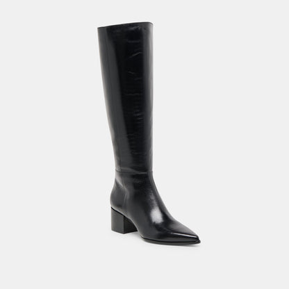 Kirson Black Leather Boots - Dolce Vita