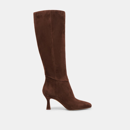 GYRA BOOTS DK BROWN SUEDE - Dolce Vita