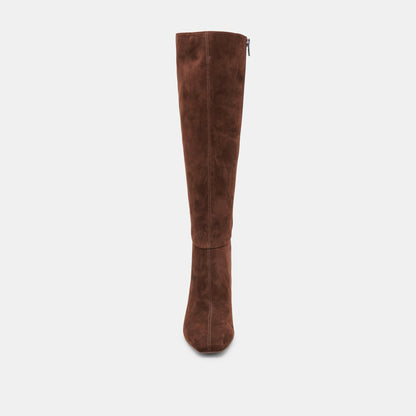GYRA BOOTS DK BROWN SUEDE - Dolce Vita