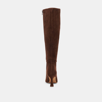 GYRA BOOTS DK BROWN SUEDE - Dolce Vita