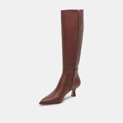 Auggie Extra Wide Calf Chocolate Boots - Dolce Vita