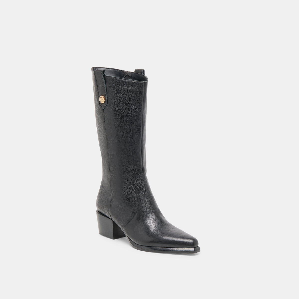 Vern Black Leather Boots - Dolce Vita