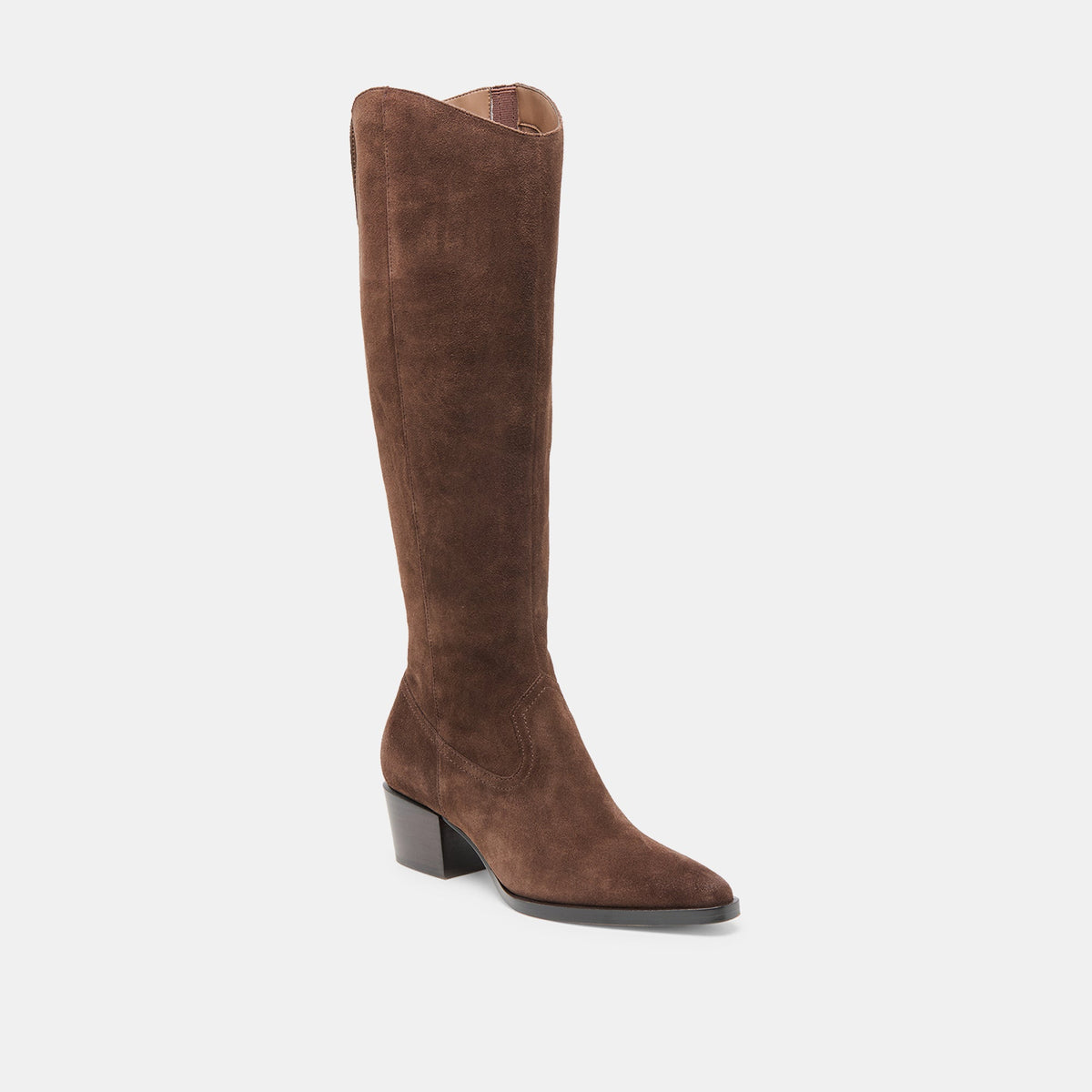 Virona H2O Waterproof Dk Brown Suede Wide Calf Boots - Dolce Vita