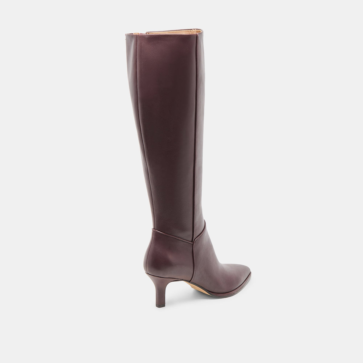 Aldy Mulberry Leather Wide Calf Boots - Dolce Vita