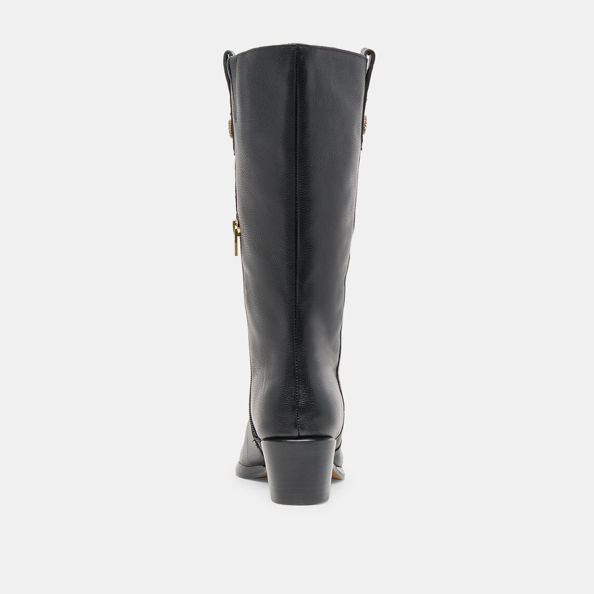 Vern Black Leather Wide Calf Boots - Dolce Vita