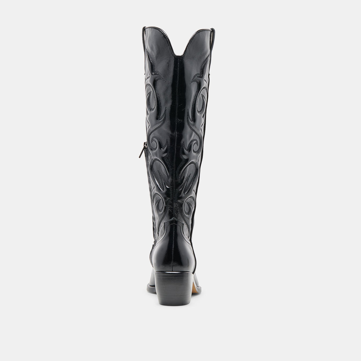 Mirla Black Leather Wide Calf Boots - Dolce Vita
