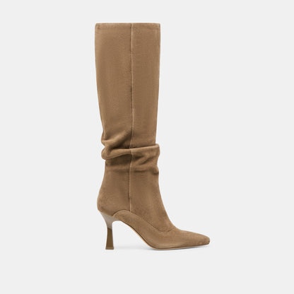 Lousa Olive Suede Wide Calf Boots - Dolce Vita