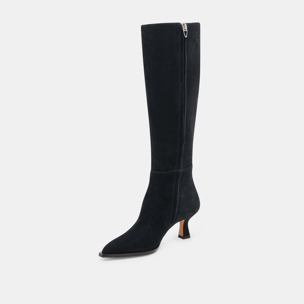 AUGGIE WIDE CALF BOOTS ONYX SUEDE - Dolce Vita