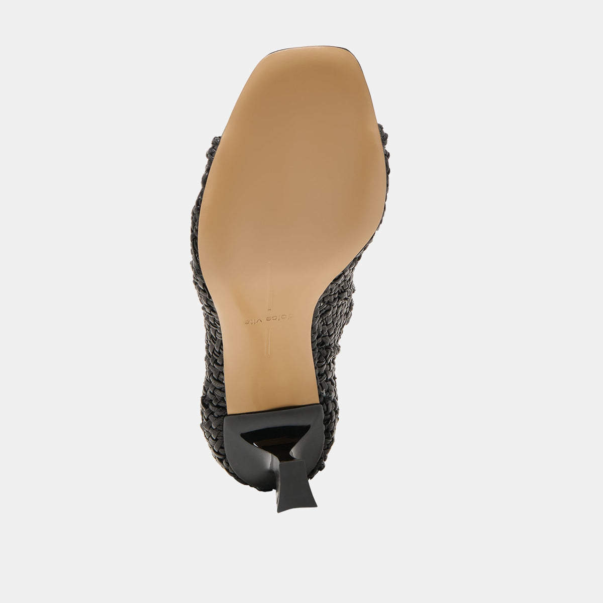 Quin Black Woven Leather Heels - Dolce Vita