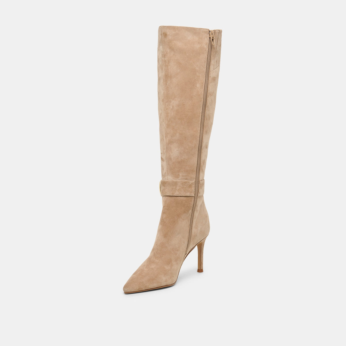 Kinzy Camel Suede Boots - Dolce Vita