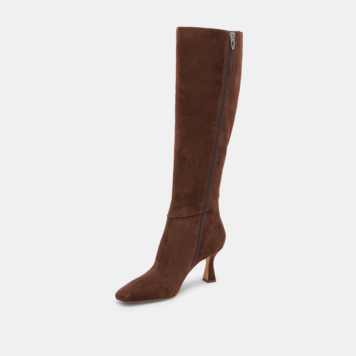 Gyra Extra Wide Calf Brown Suede Boots - Dolce Vita