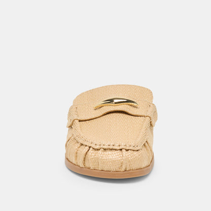 Jodero Lt Natural Raffia Flats - Dolce Vita