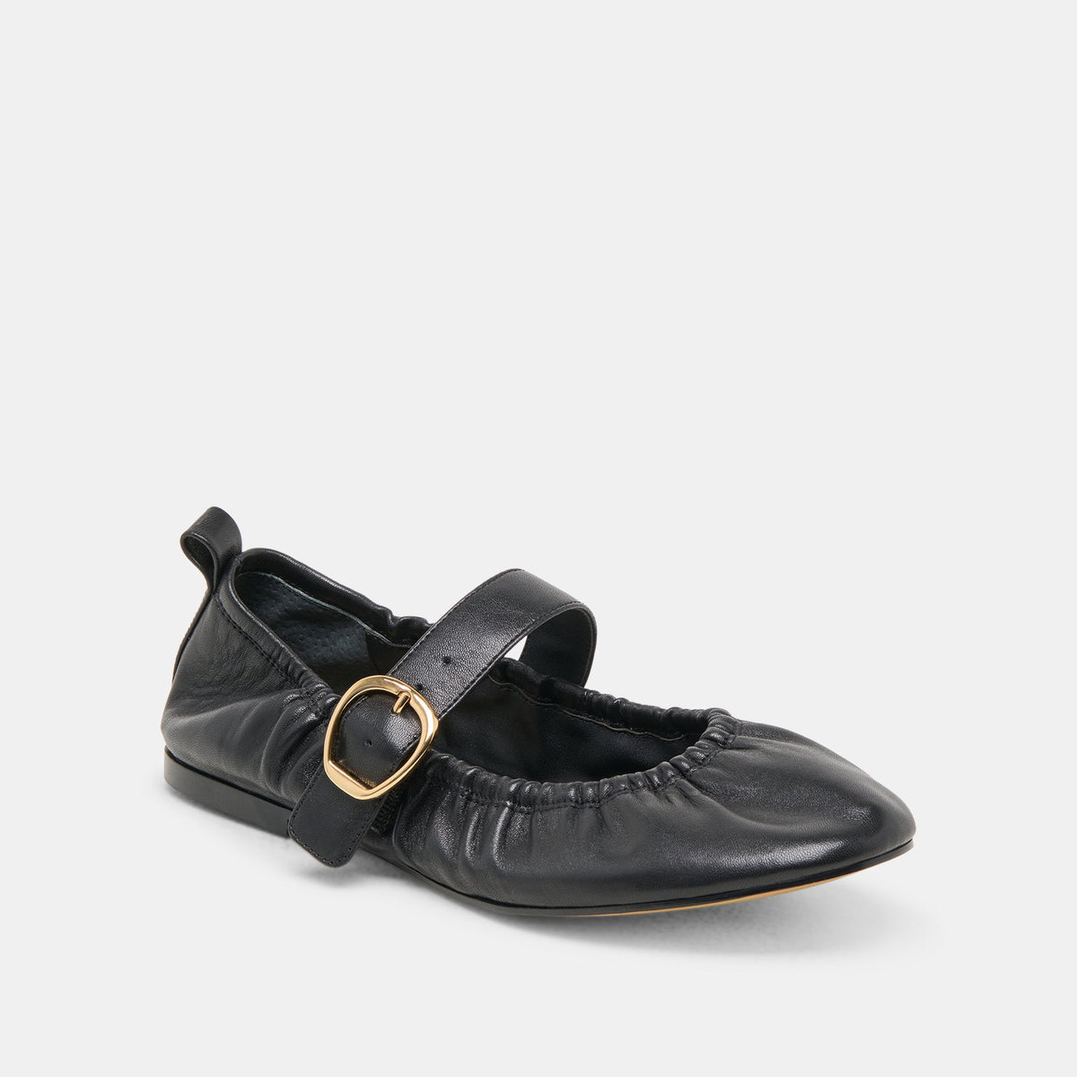 Caely Black Leather Ballet Flats - Dolce Vita