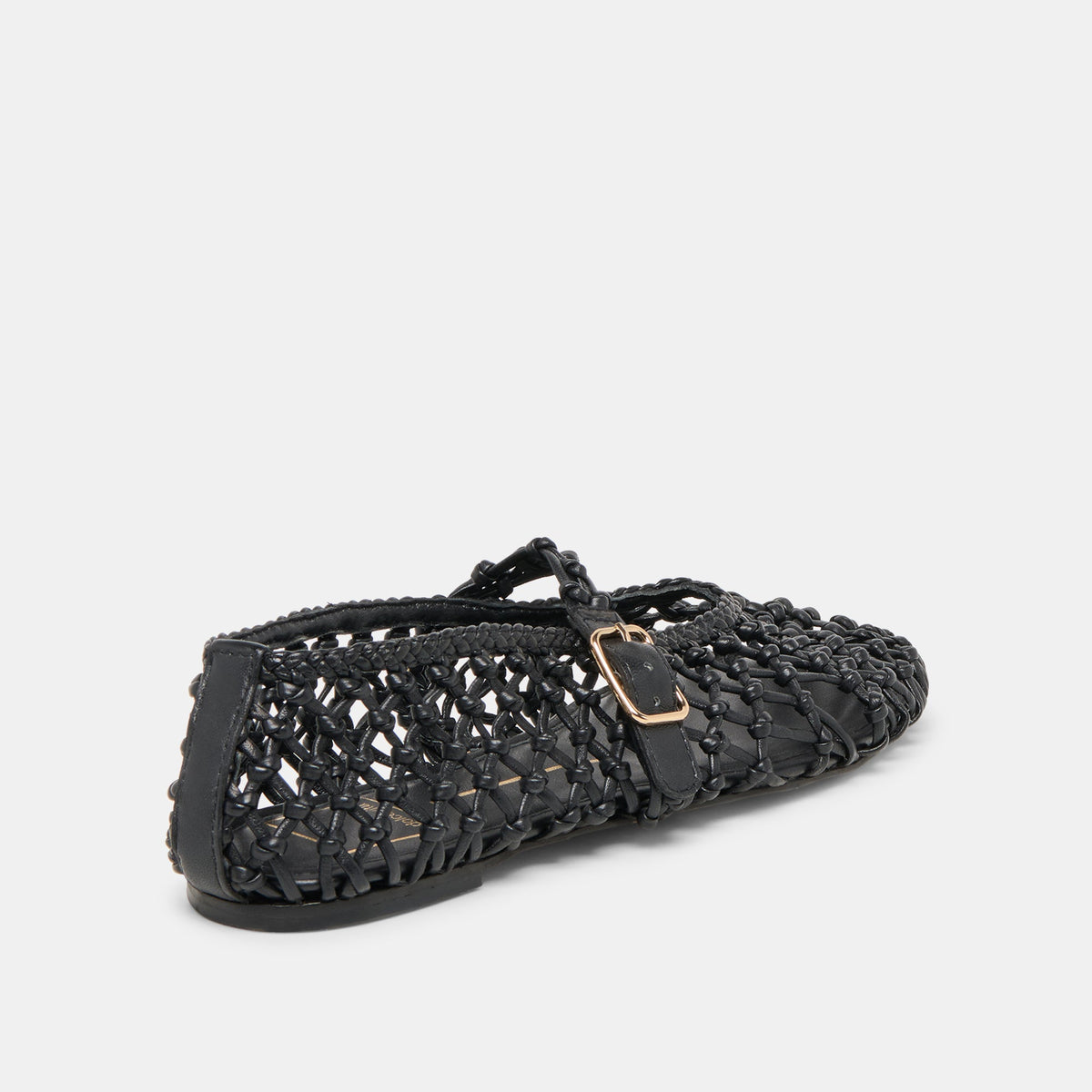 Clair Black Woven Leather Ballet Flats - Dolce Vita