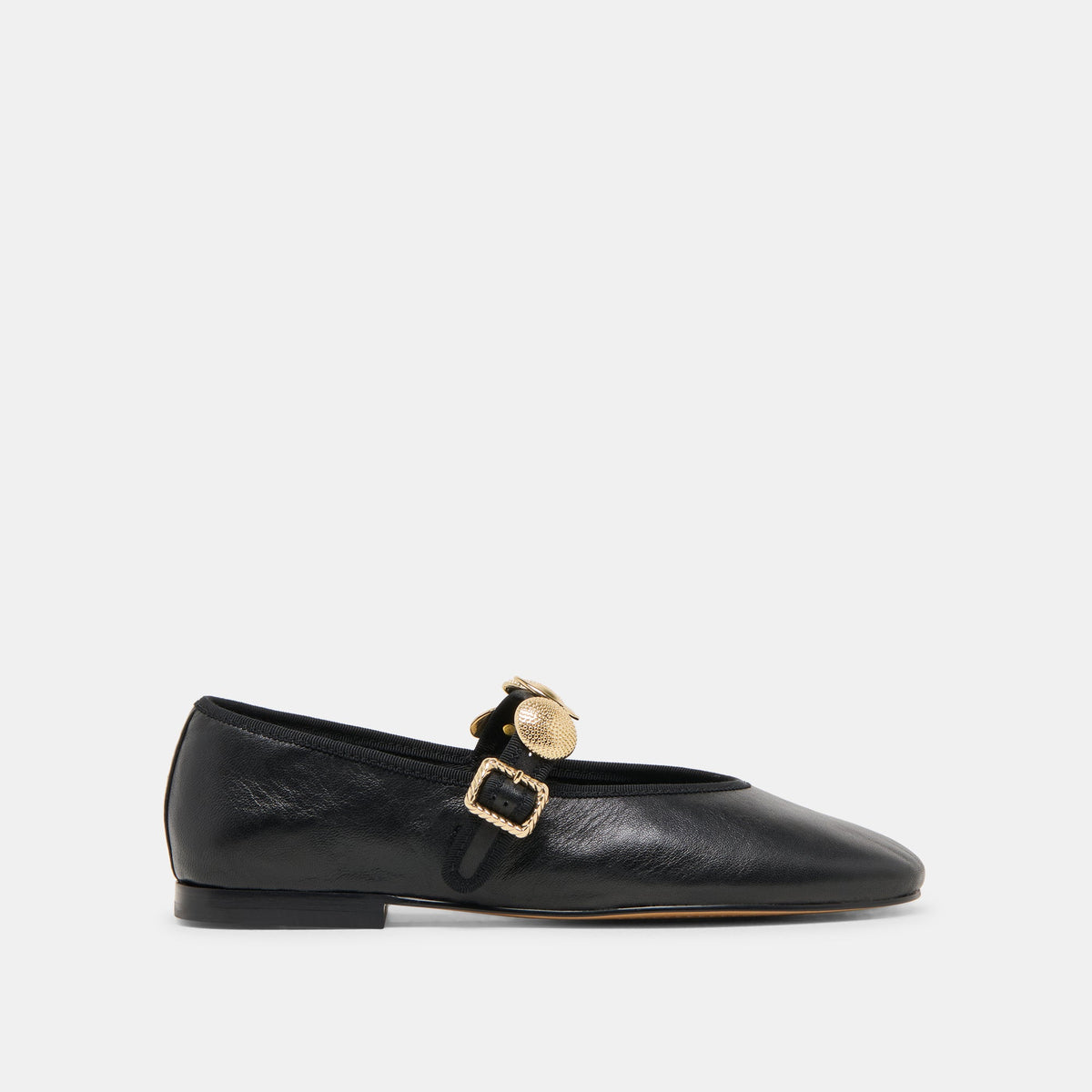 Relan Black Leather Ballet Flats - Dolce Vita