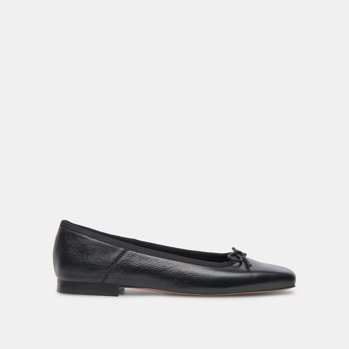 ANISA Wide Black Leather Ballet Flats - Dolce Vita