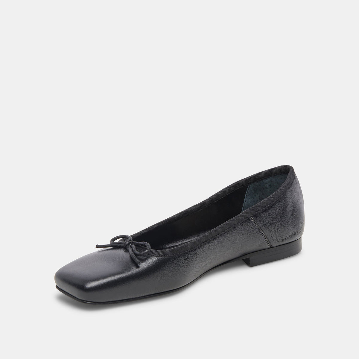 ANISA Wide Black Leather Ballet Flats - Dolce Vita