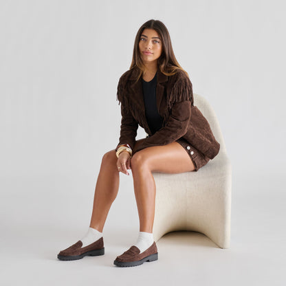 Merek Dk Brown Suede Loafers - Dolce Vita