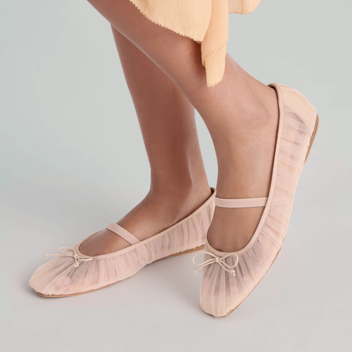 Raeven Praline Tulle Ballet Flats - Dolce Vita