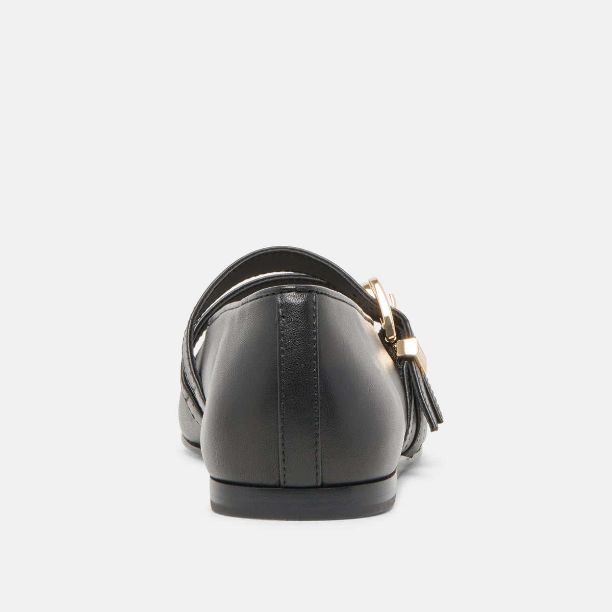BAYLEE WIDE BALLET FLATS BLACK LEATHER - Dolce Vita