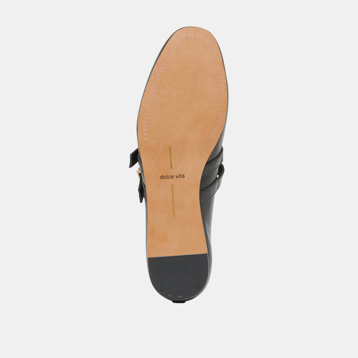 BAYLEE WIDE BALLET FLATS BLACK LEATHER - Dolce Vita