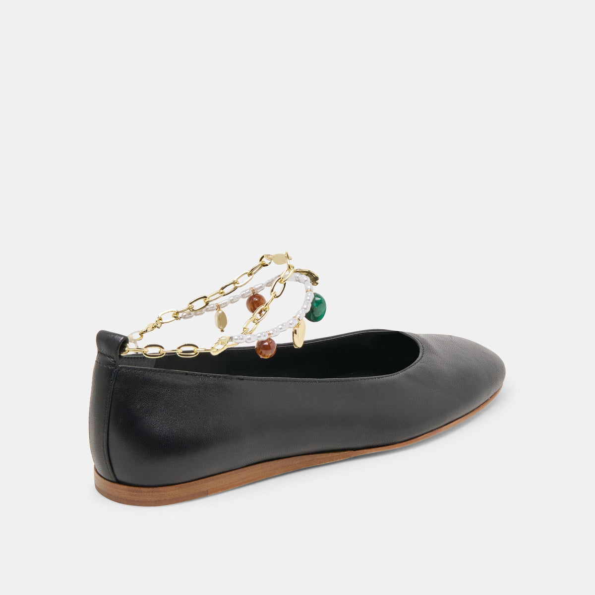 Baiden Black Leather Ballet Flats - Dolce Vita