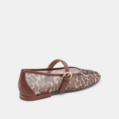 ROSLYN BALLET FLATS LEOPARD MESH - Dolce Vita