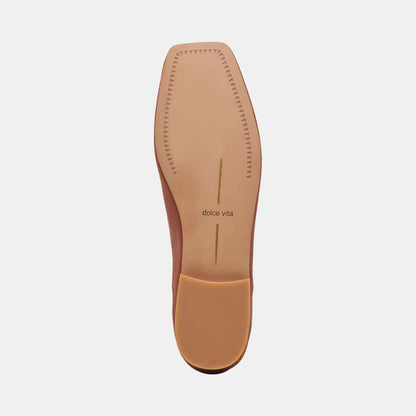 Anisa Wide Ballet Flats Copper Metallic Suede - Dolce Vita