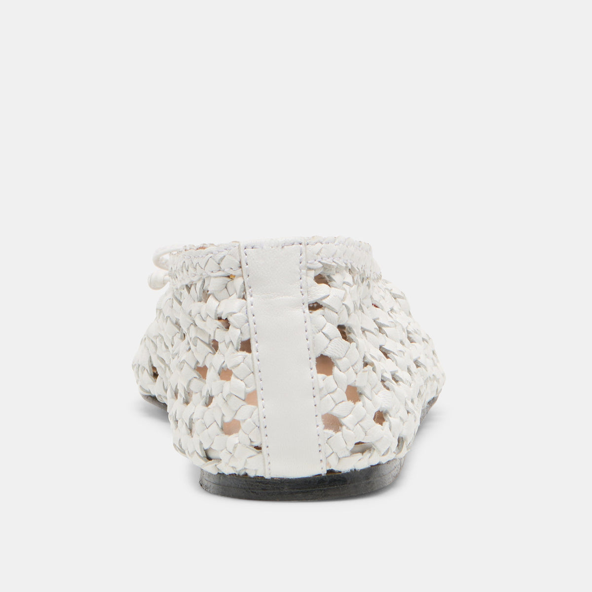 Edda Bone Woven Leather Ballet Flats - Dolce Vita
