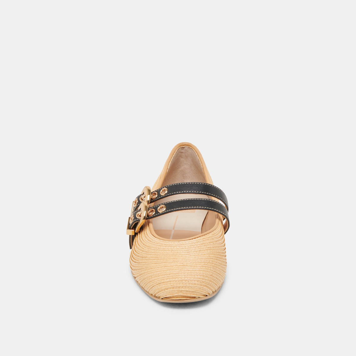 BAYLEE WIDE BALLET FLATS NATURAL RAFFIA - Dolce Vita