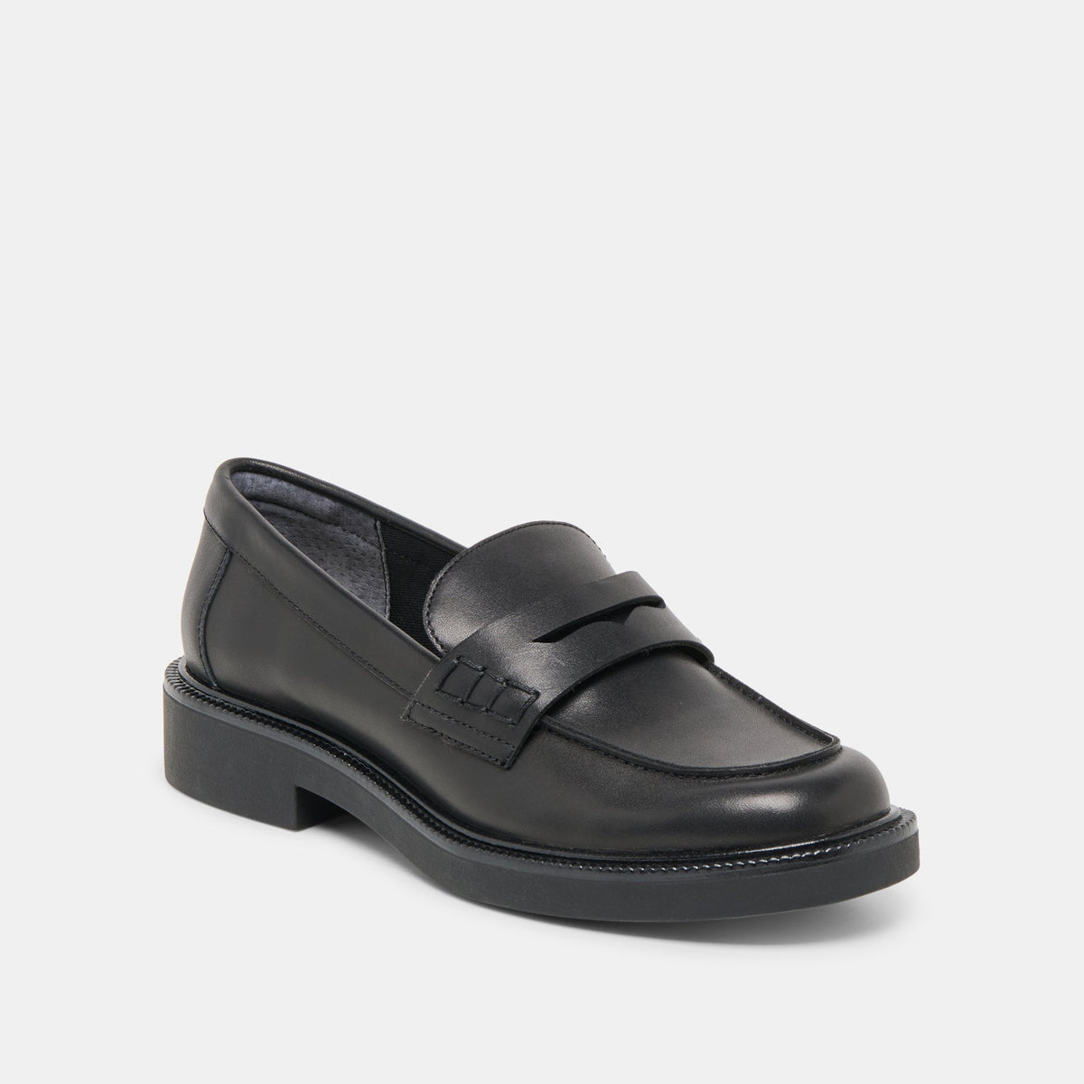 Tiggy Black Leather Loafers - Dolce Vita