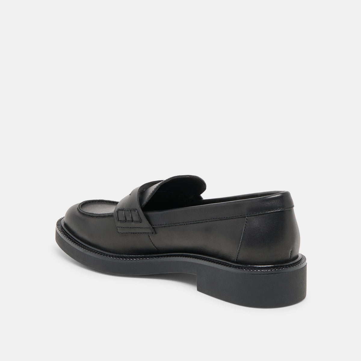 Tiggy Black Leather Loafers - Dolce Vita