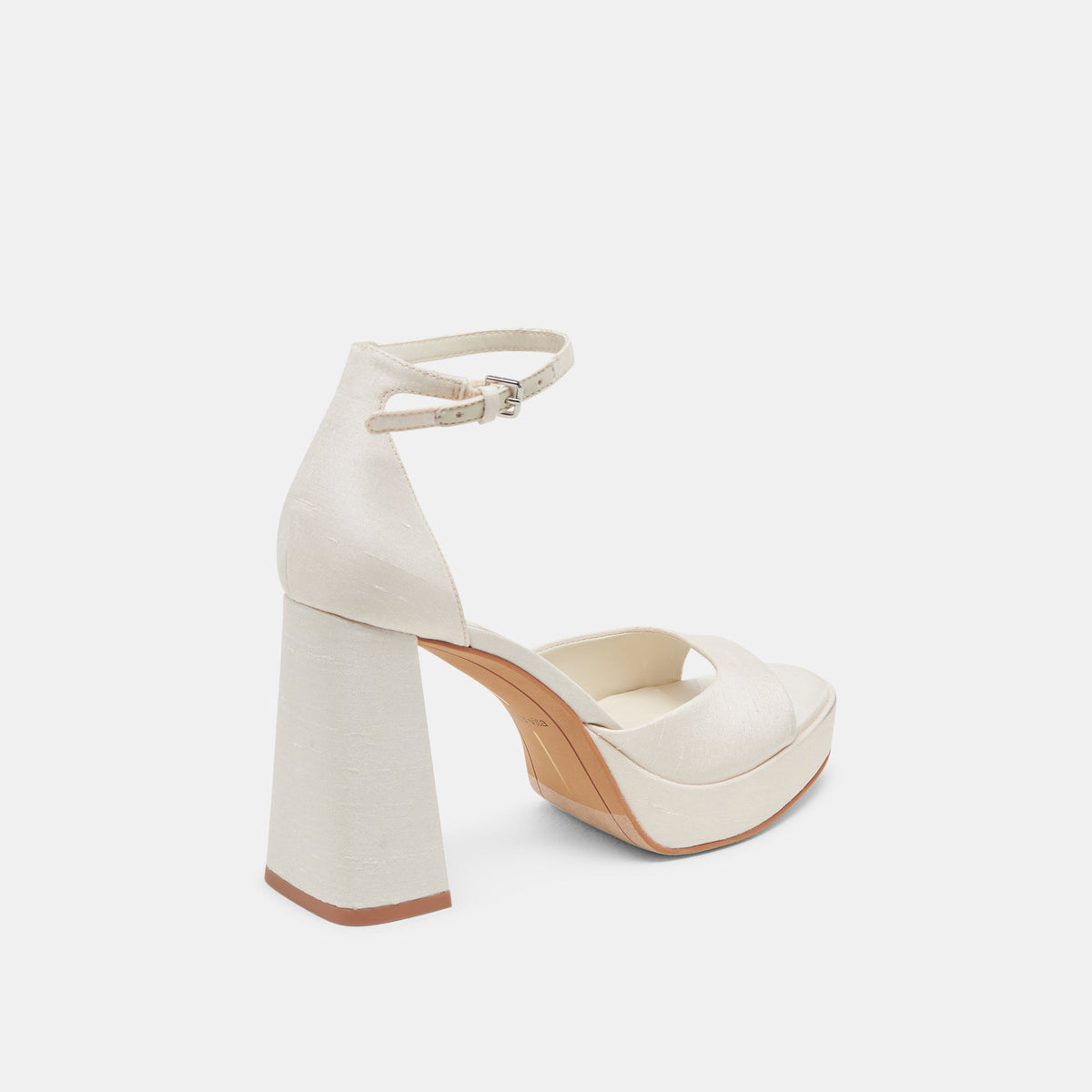 PANDRO HEELS WHITE SATIN - Dolce Vita