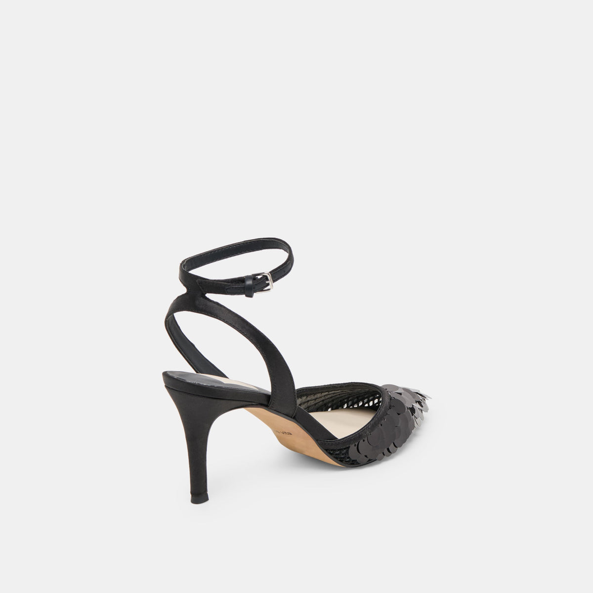 Elizza Confetti Onyx Woven Mesh Heels - Dolce Vita