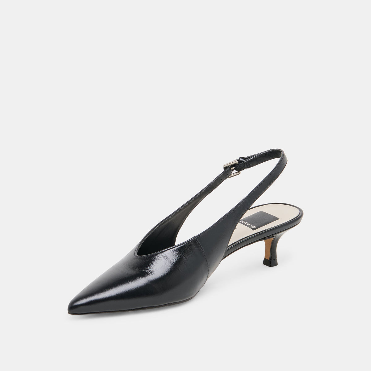 ALENNA HEELS MIDNIGHT CRINKLE PATENT - Dolce Vita