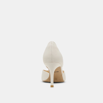 ELOY HEELS WHITE LEATHER - Dolce Vita