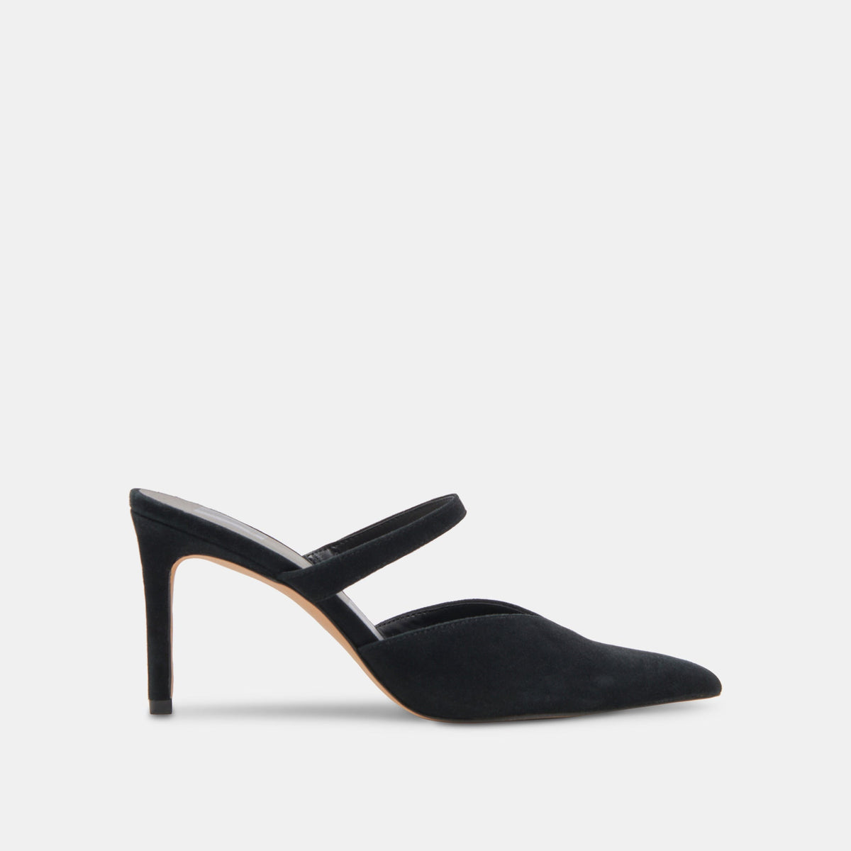 KANIKA WIDE HEELS ONYX SUEDE - Dolce Vita