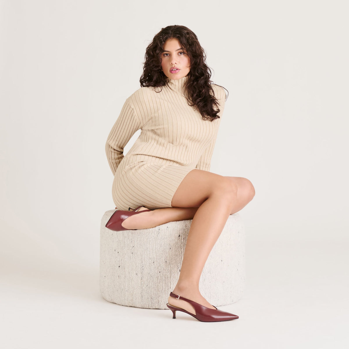 Alenna Oxblood Crinkle Heels - Dolce Vita