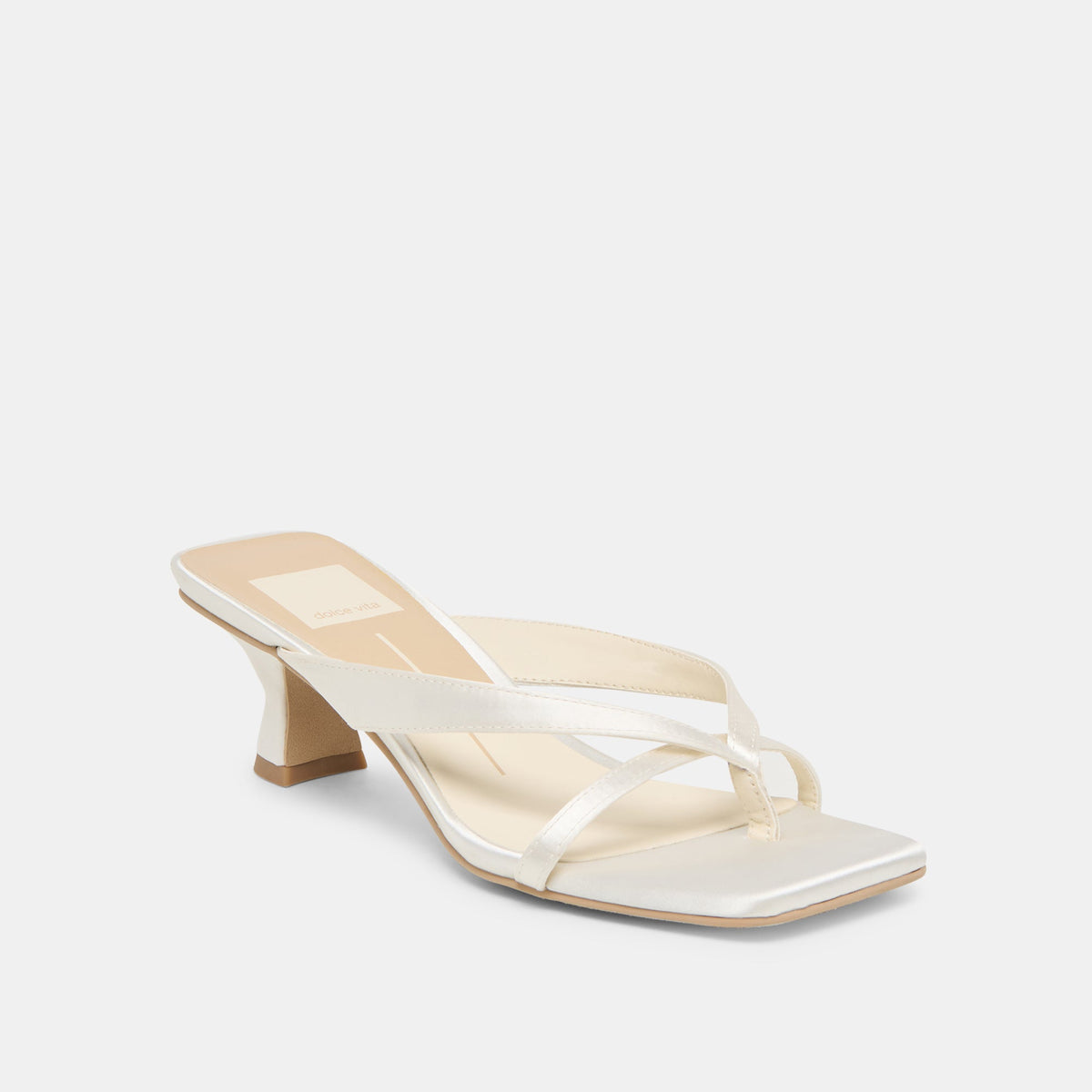 Brevel True White Satin Heels - Dolce Vita