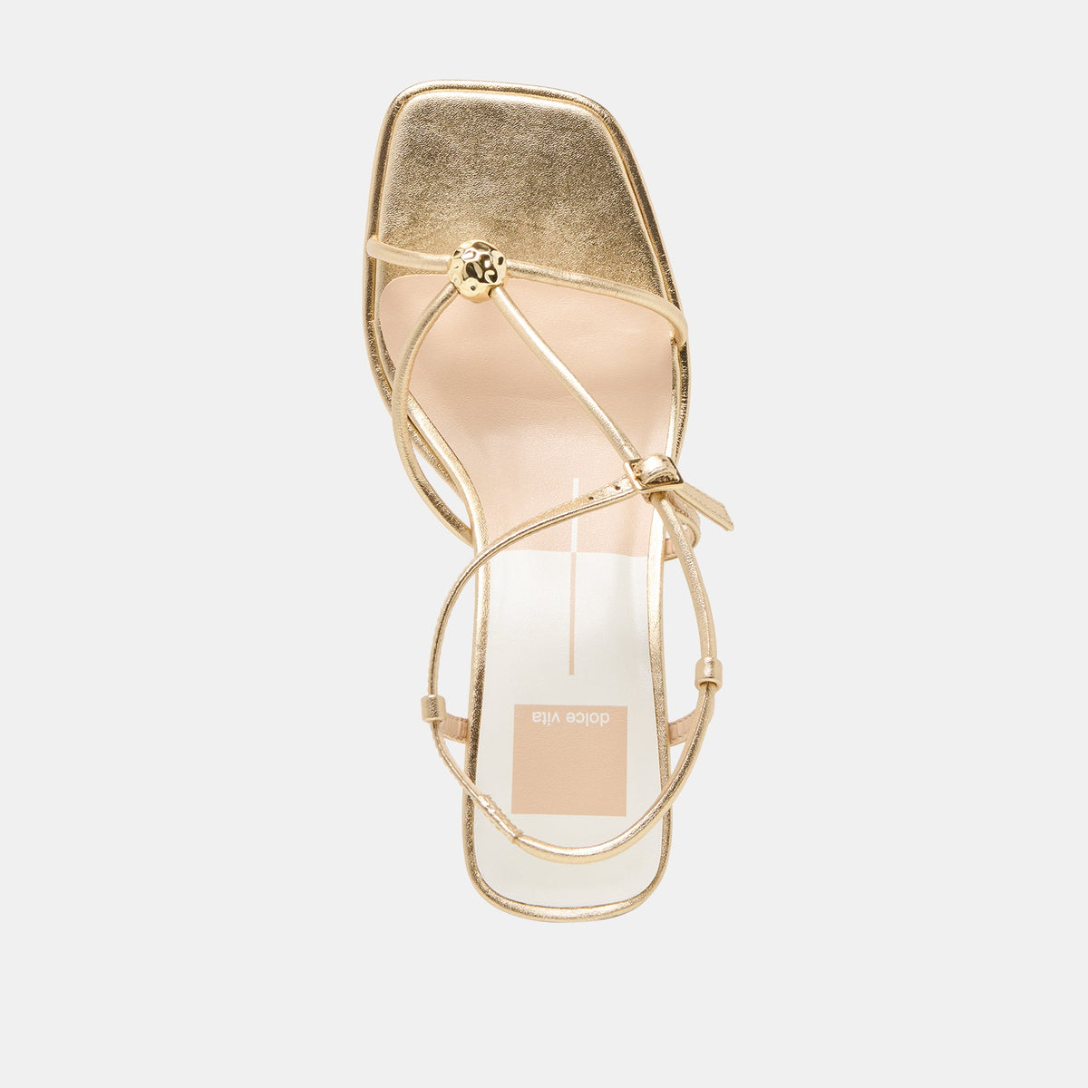 Mylee Gold Distressed Leather Heels - Dolce Vita