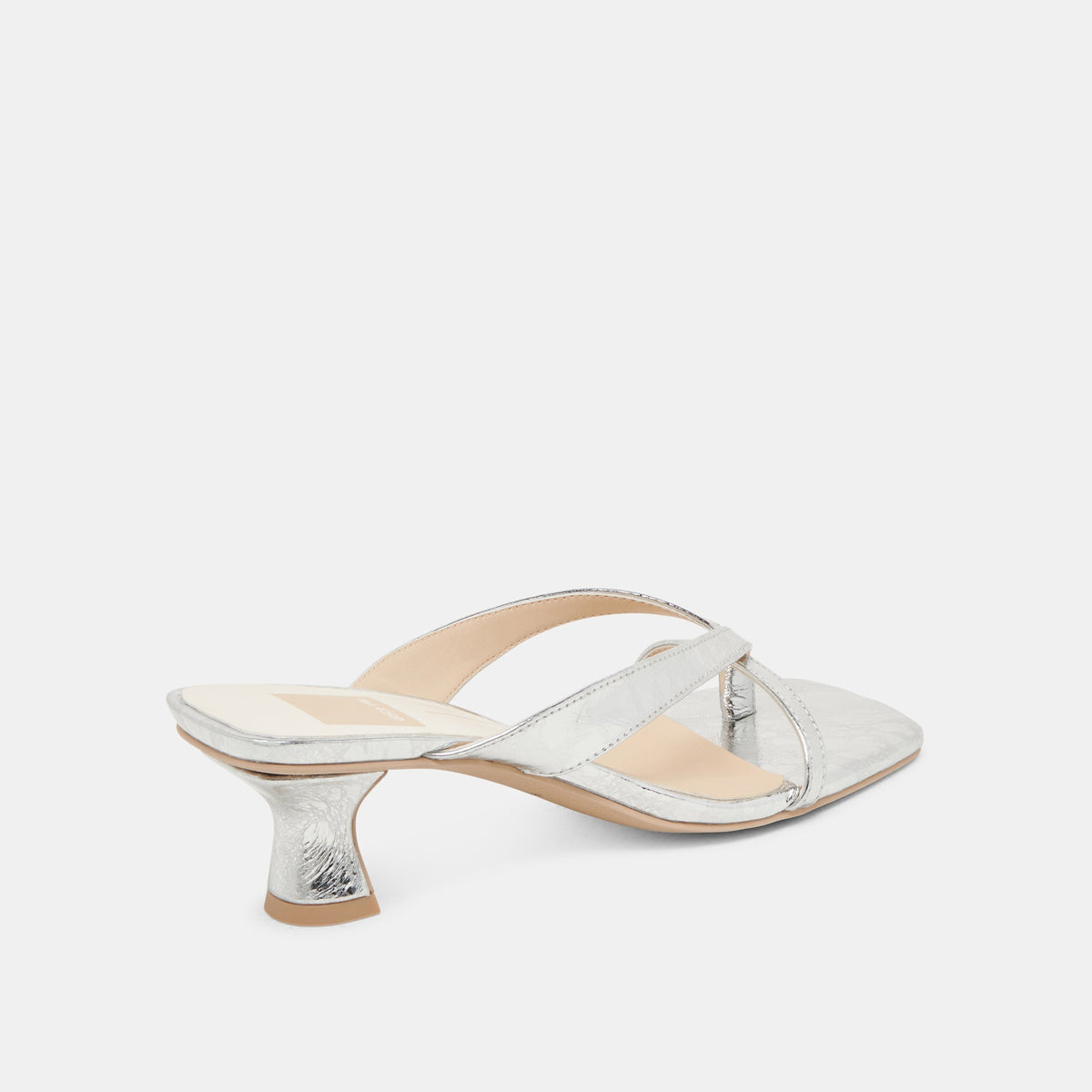 BREVEL HEELS SILVER DISTRESSED LEATHER - Dolce Vita