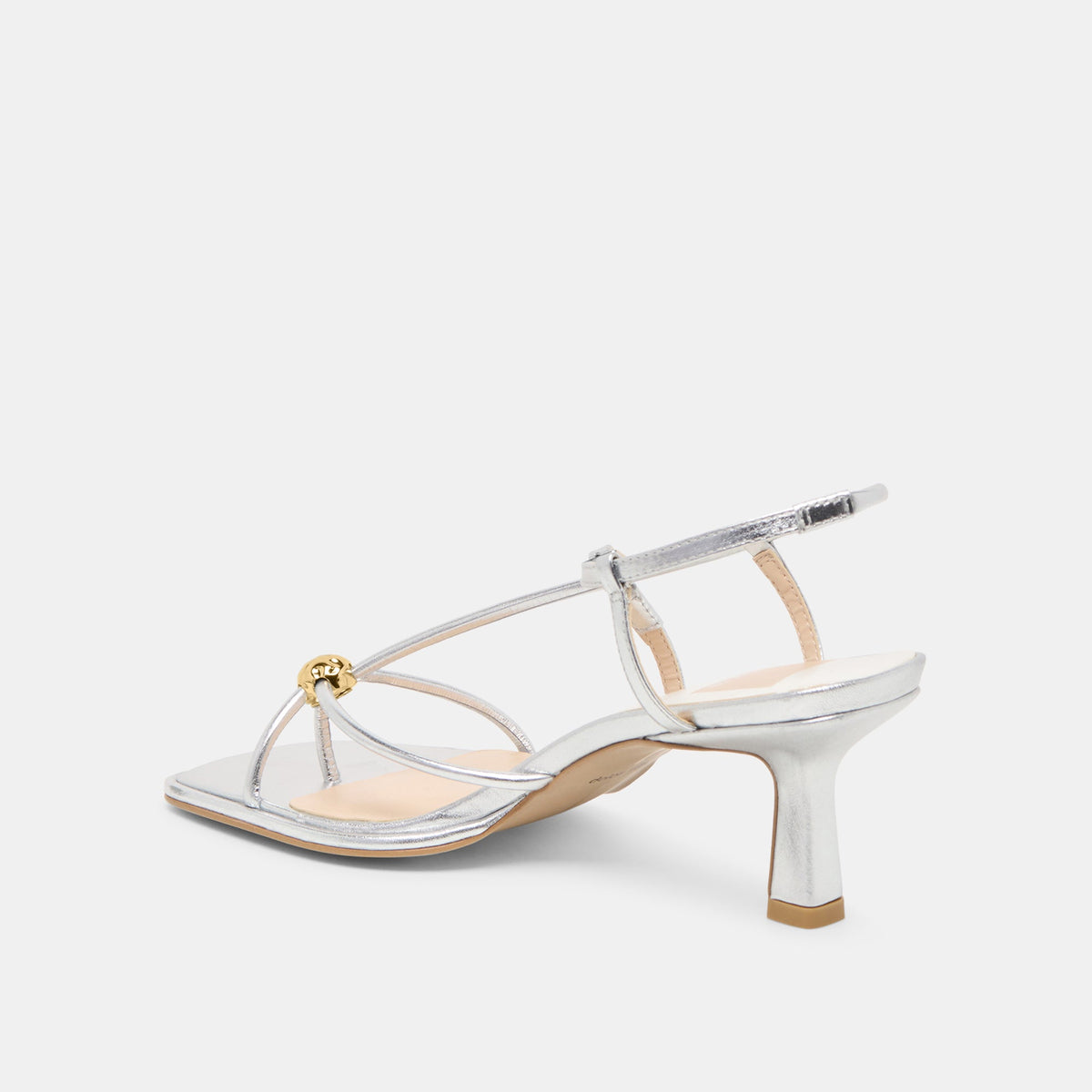 Mylee Silver Distressed Leather Heels - Dolce Vita