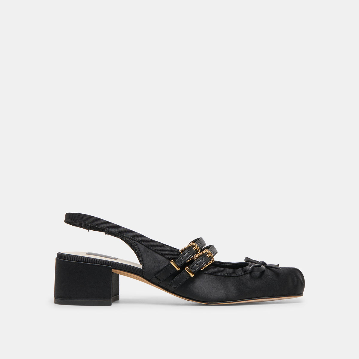 Loris Onyx Satin Heels - Dolce Vita