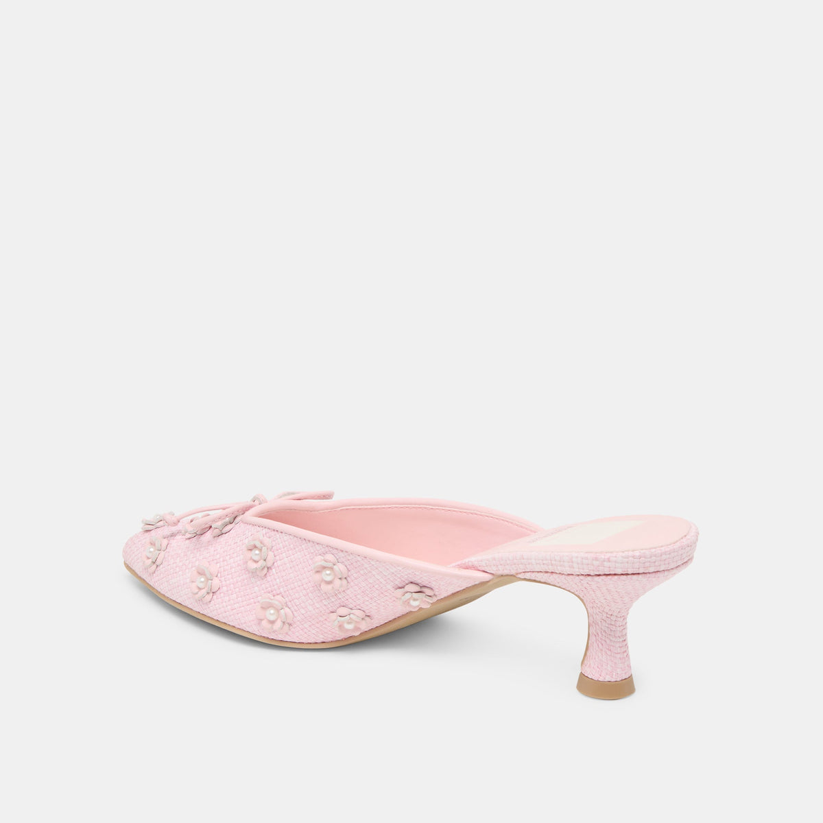 Camilo X Byrdie Golf Pink Raffia Wide Heels - Dolce Vita