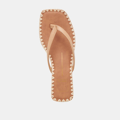 BARTY SANDALS LIGHT TAN LEATHER - Dolce Vita