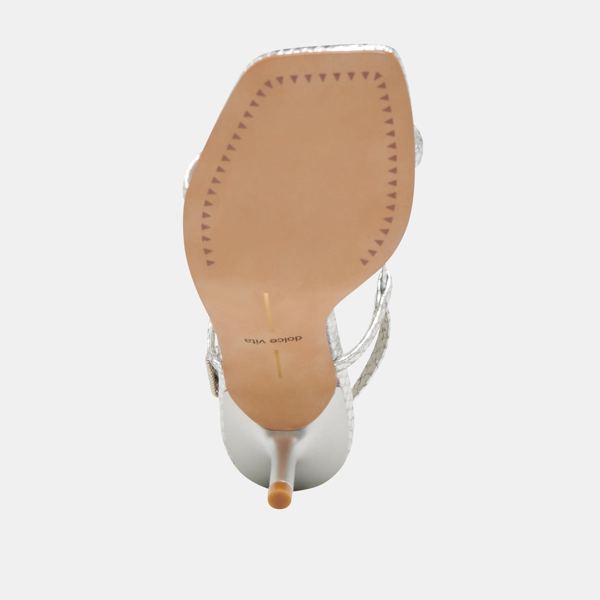 LAURY HEELS SILVER EMBOSSED LEATHER - Dolce Vita